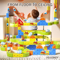 YELEONGY Trackfusion safe edges and BPA-free design for kids.