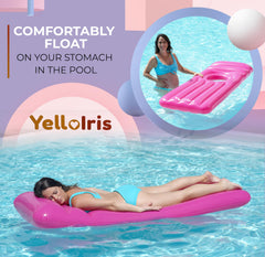 YelloIris full-body maternity airbed in pink for water relaxation