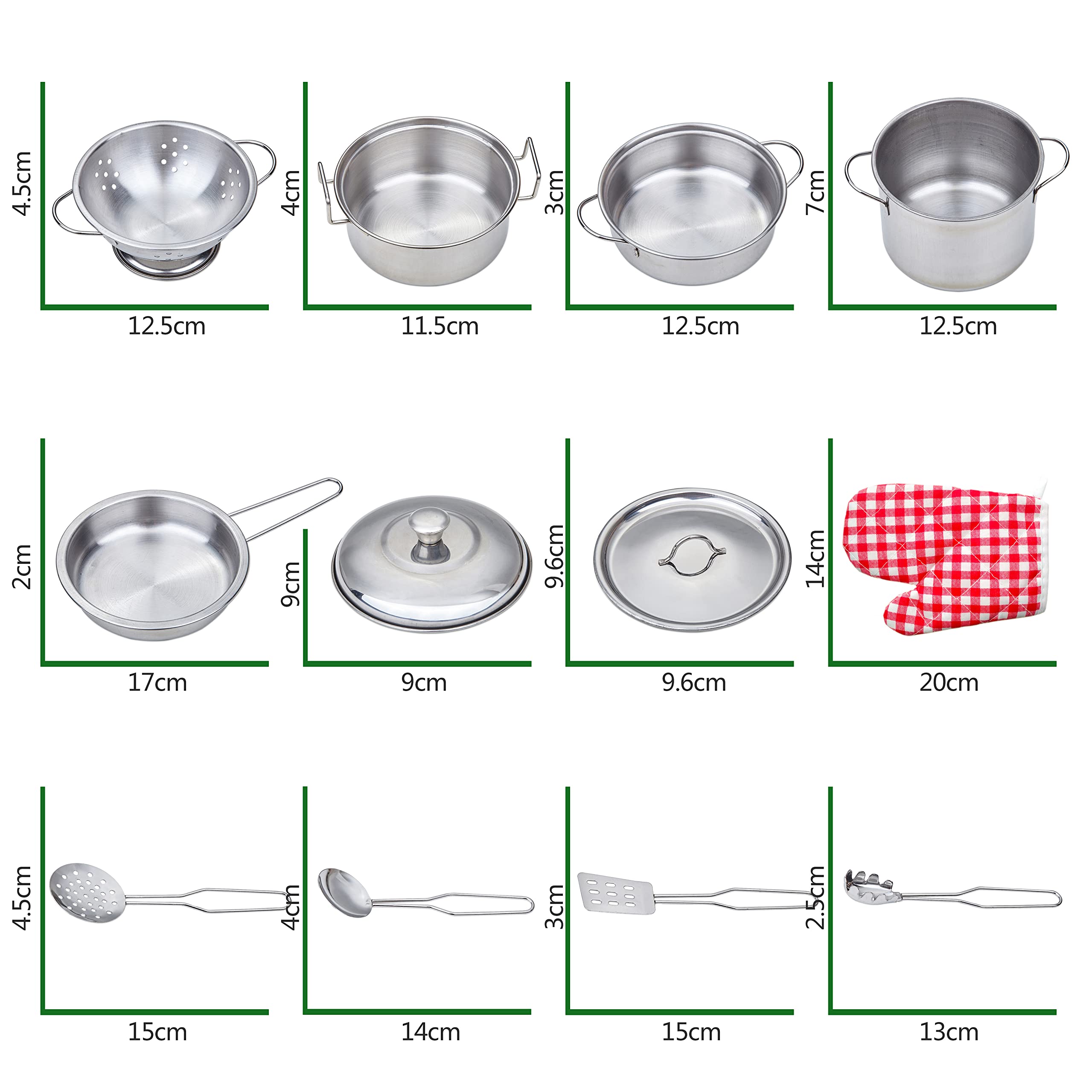 Yellora Lids on the pots mimic real cookware for authentic pretend play sessions.