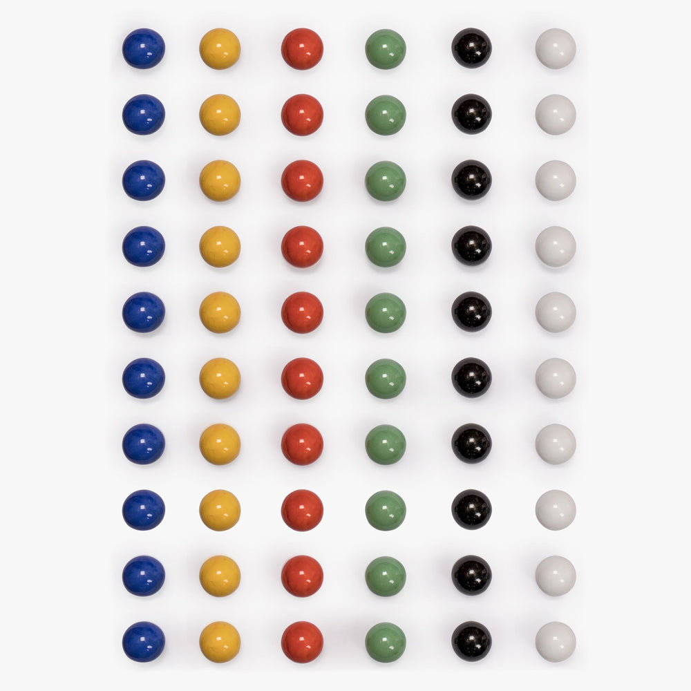 Yellow Mountain Imports marbles in black 16mm, durable for repeated rounds and classroom use.