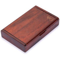 Yellow Mountain Imports dark oak wood case showcasing elegant storage