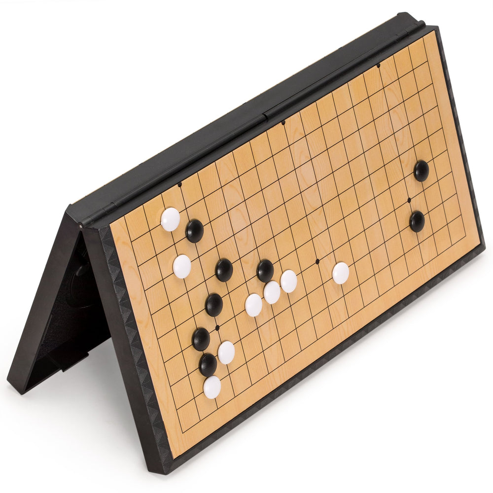 Yellow Mountain Imports folding go board with durable hinges for travel.