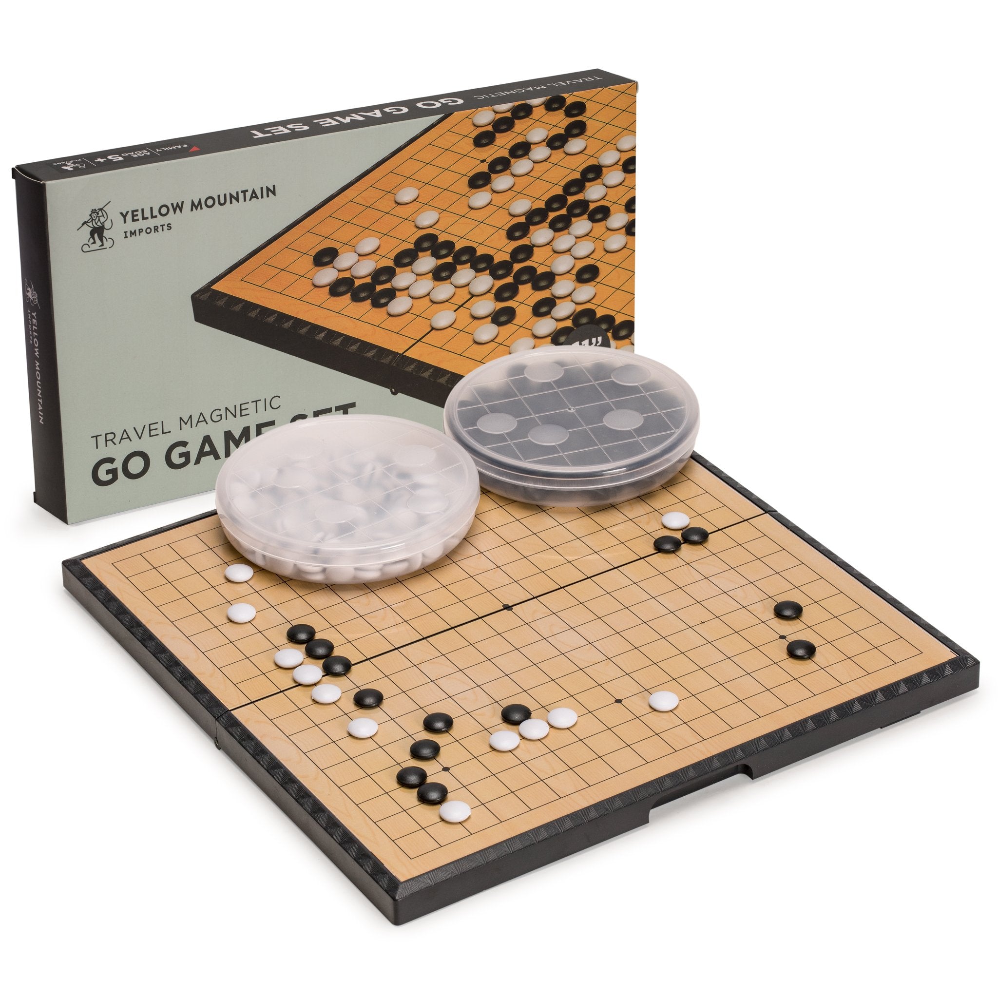 Yellow Mountain Imports magnetic go board, 11-inch, portable for travel-friendly play.