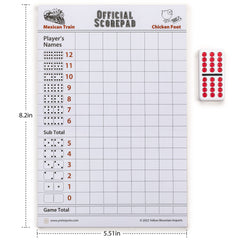 Yellow Mountain Imports 8.2-by-5.5-inch scorepad is compact for travel