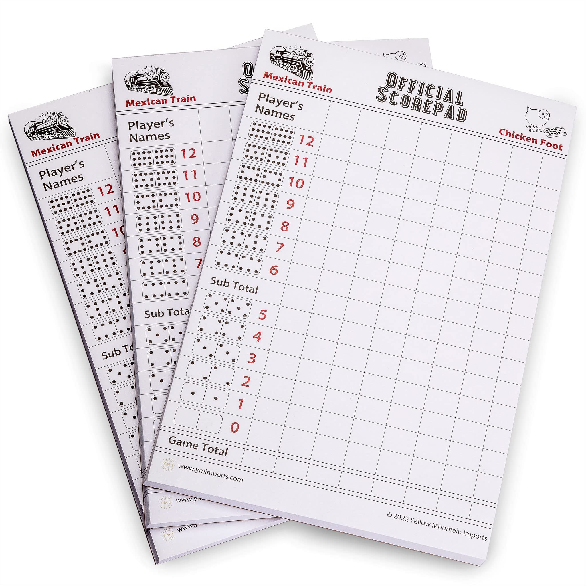 Yellow Mountain Imports subtotal section helps quick tally after each round