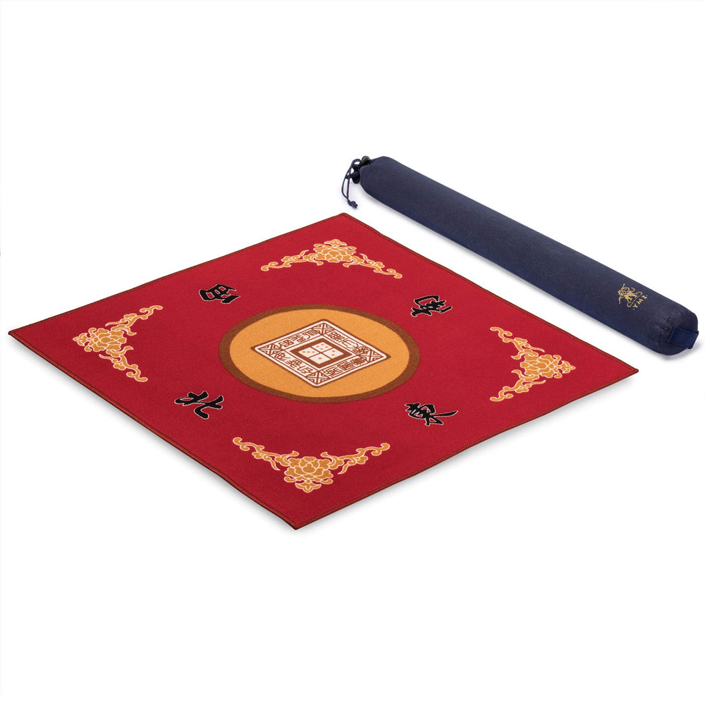 Yellow Mountain Imports table cover rolled for tidy storage and quick setup
