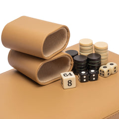 Yellow Mountain Imports travel backgammon mini dice ensure quick, decisive throws.