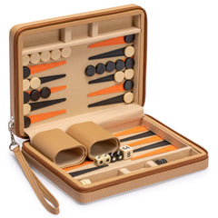 Yellow Mountain Imports travel backgammon mini doubling cube supports strategic decisions.