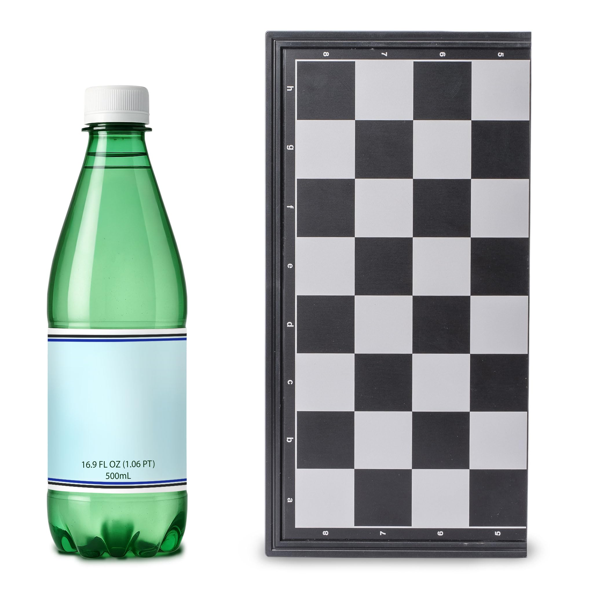 Yellow Mountain Imports travel magnetic chess set board open for quick games anywhere.
