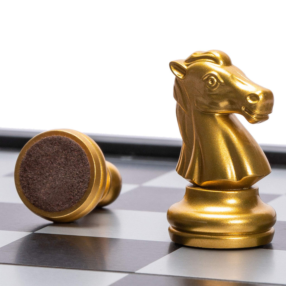 Yellow Mountain Imports travel magnetic chess set king piece size for realistic play.