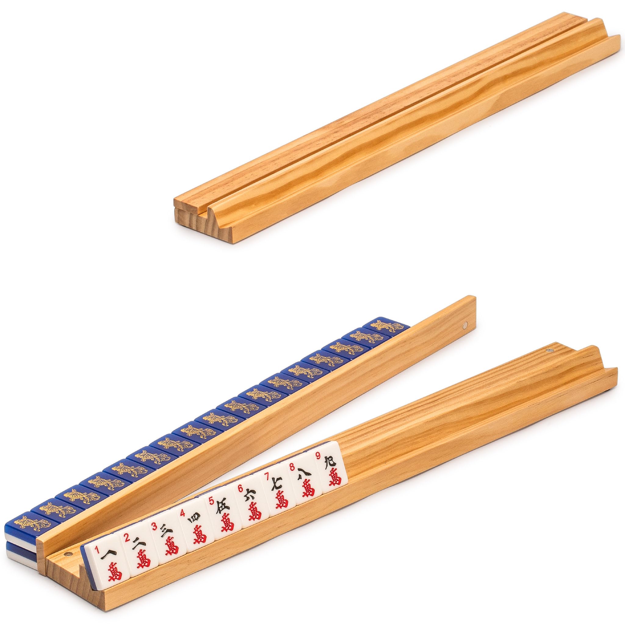 Yellow Mountain Imports wooden racks with pushers for organized rounds