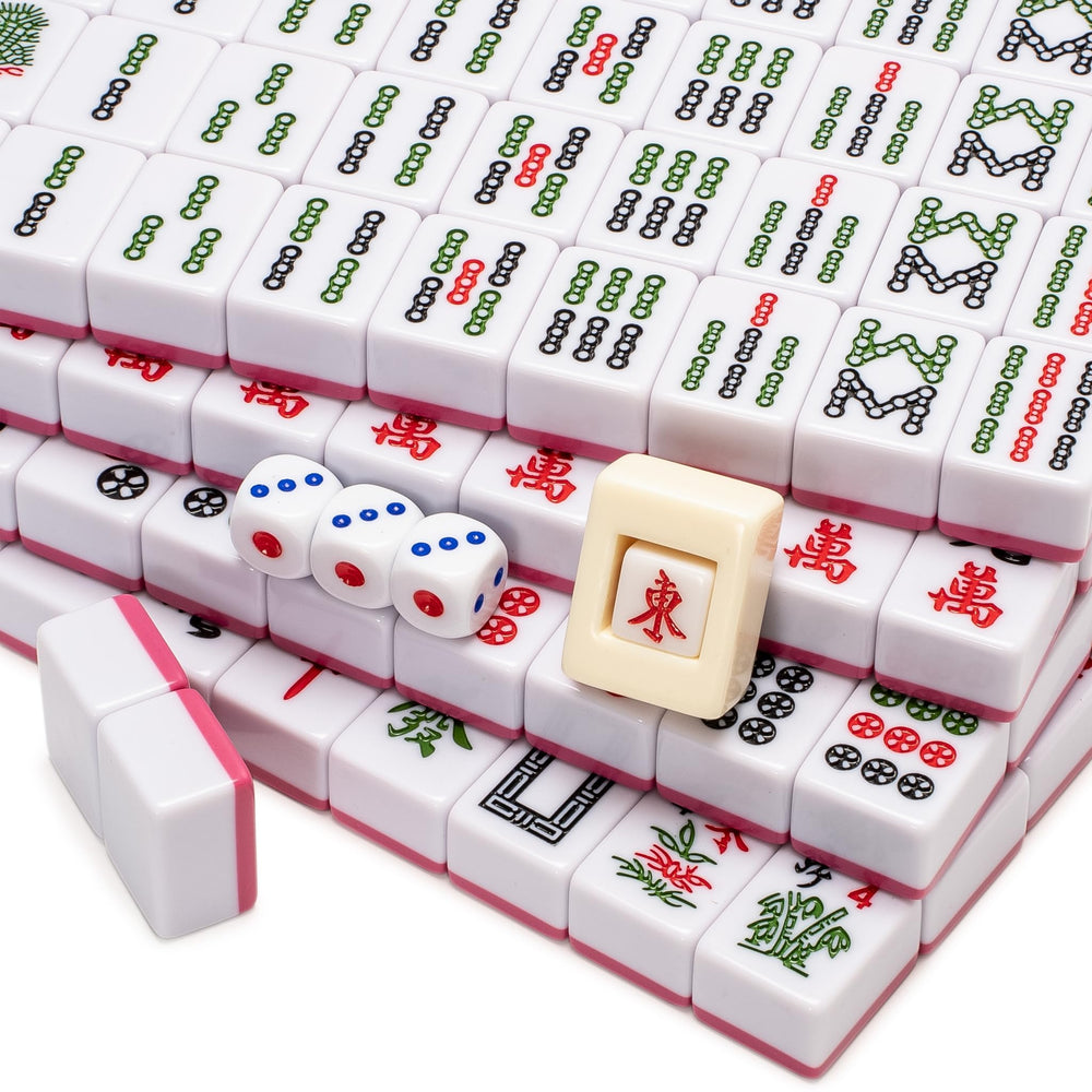 Yellow Mountain Rouge Harmony tiles spread by suit demonstrates traditional Chinese mahjong categories.