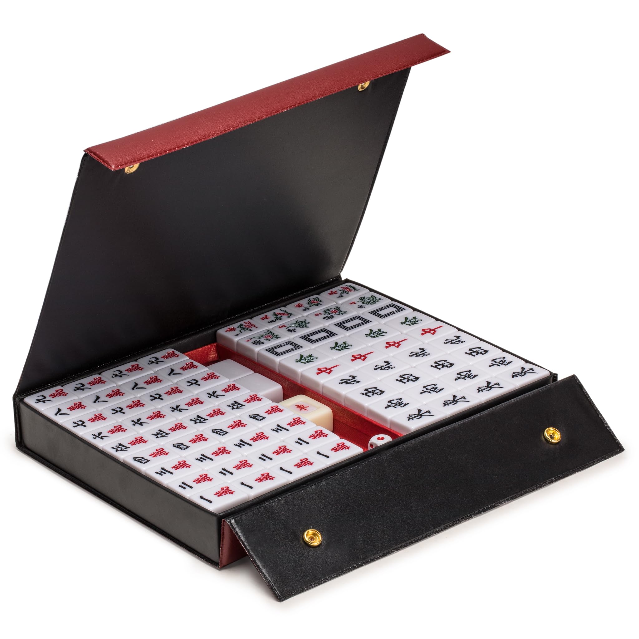 Rouge Prestige case image showing compact red vinyl portability