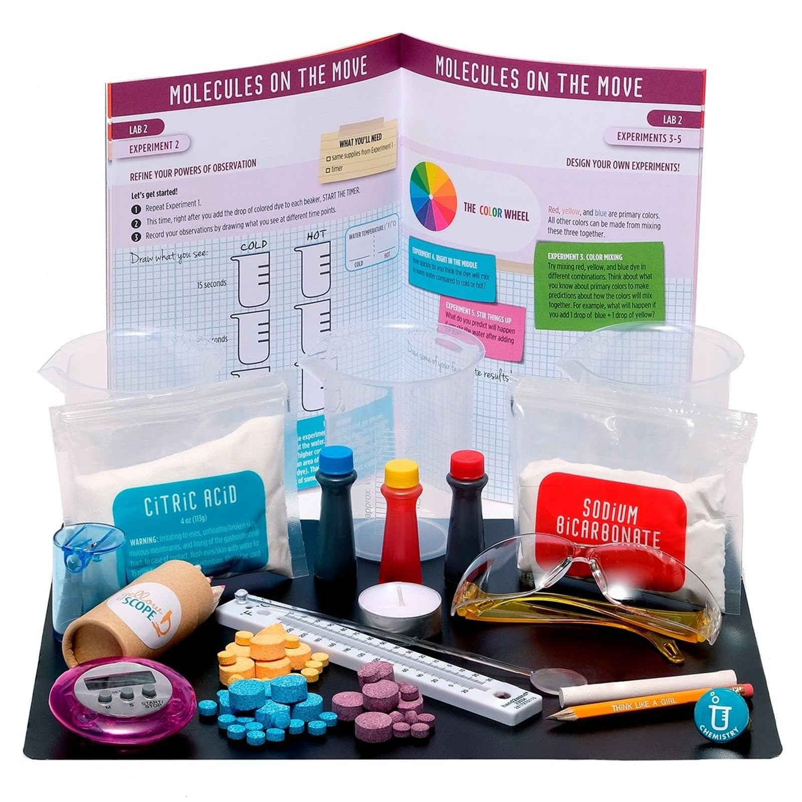 Yellow Scope colored reagents enable engaging, visual chemistry demonstrations.