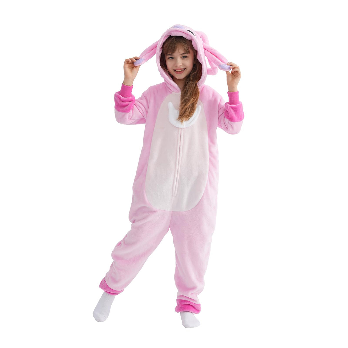 Yemnut flannel onesie with hood for kids, cozy Halloween costume