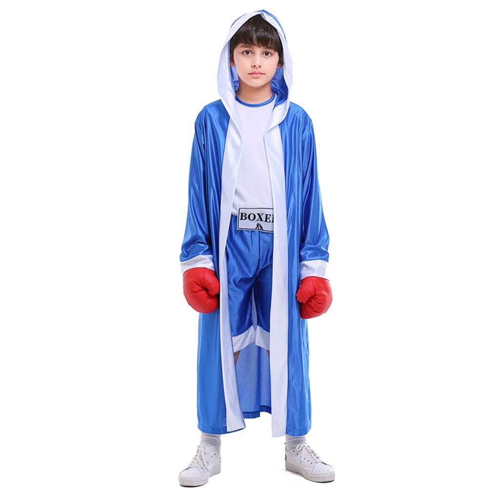 YEMYIQZ boxing costume jumpsuit for kids; easy to wear with back zipper.