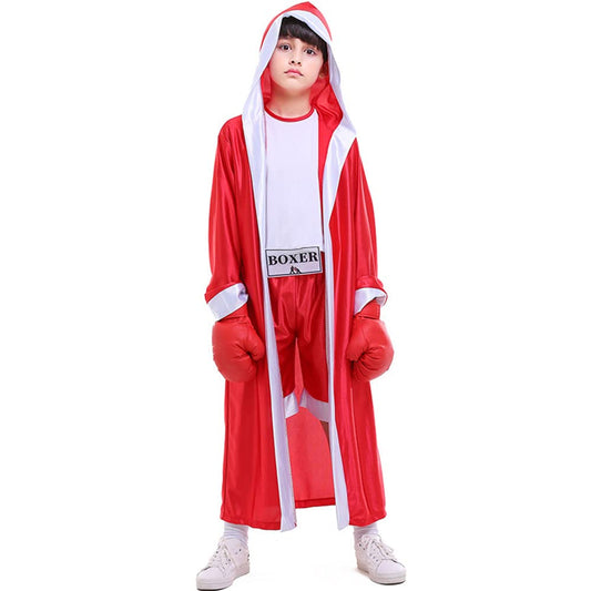 YEMYIQZ boxing costume for kids short jumpsuit enabling breathable, flexible movement.