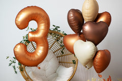 Yeodong orange number 6 balloon decor, great for weddings or anniversaries.