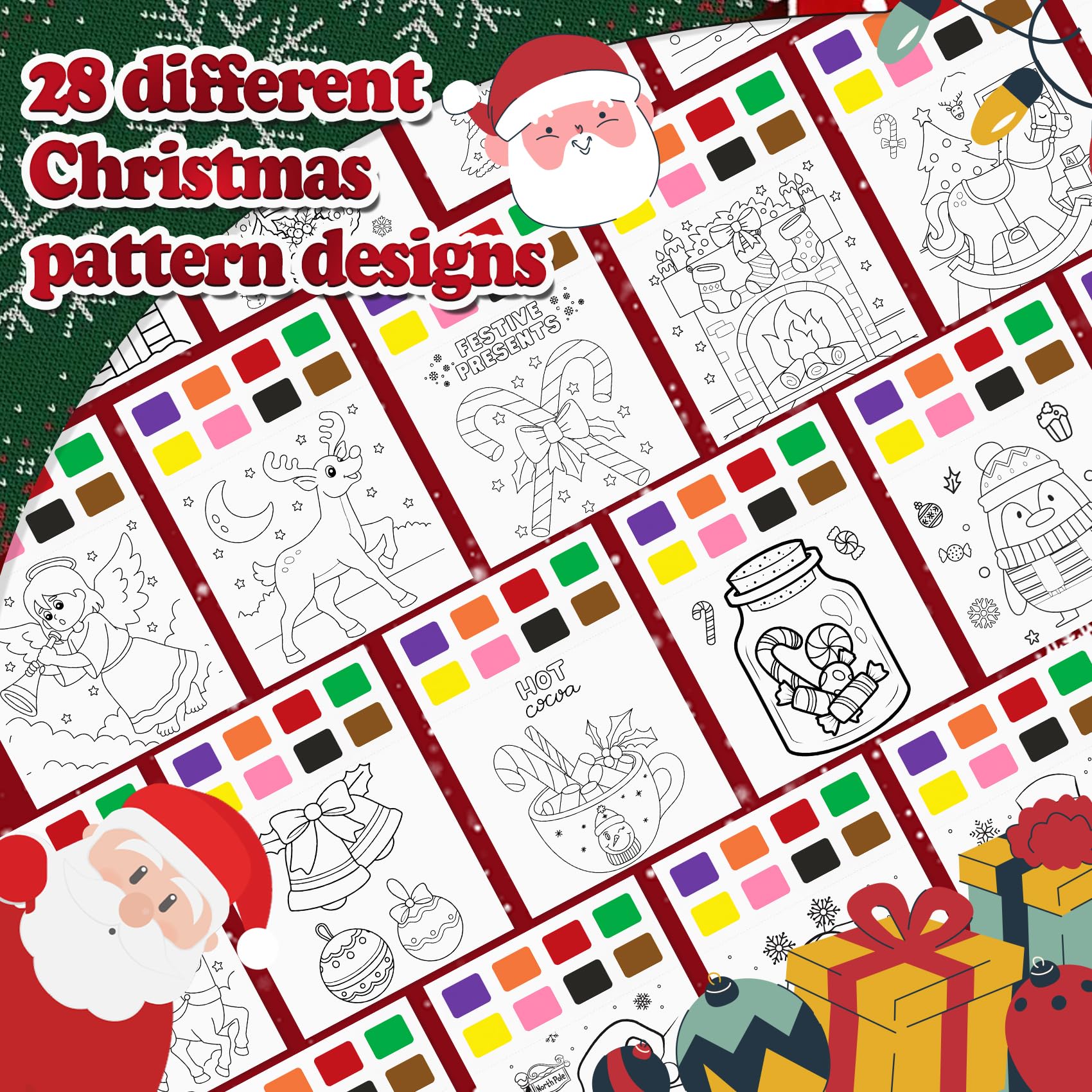 Yeolepor Christmas patterns page variety to spark imagination.