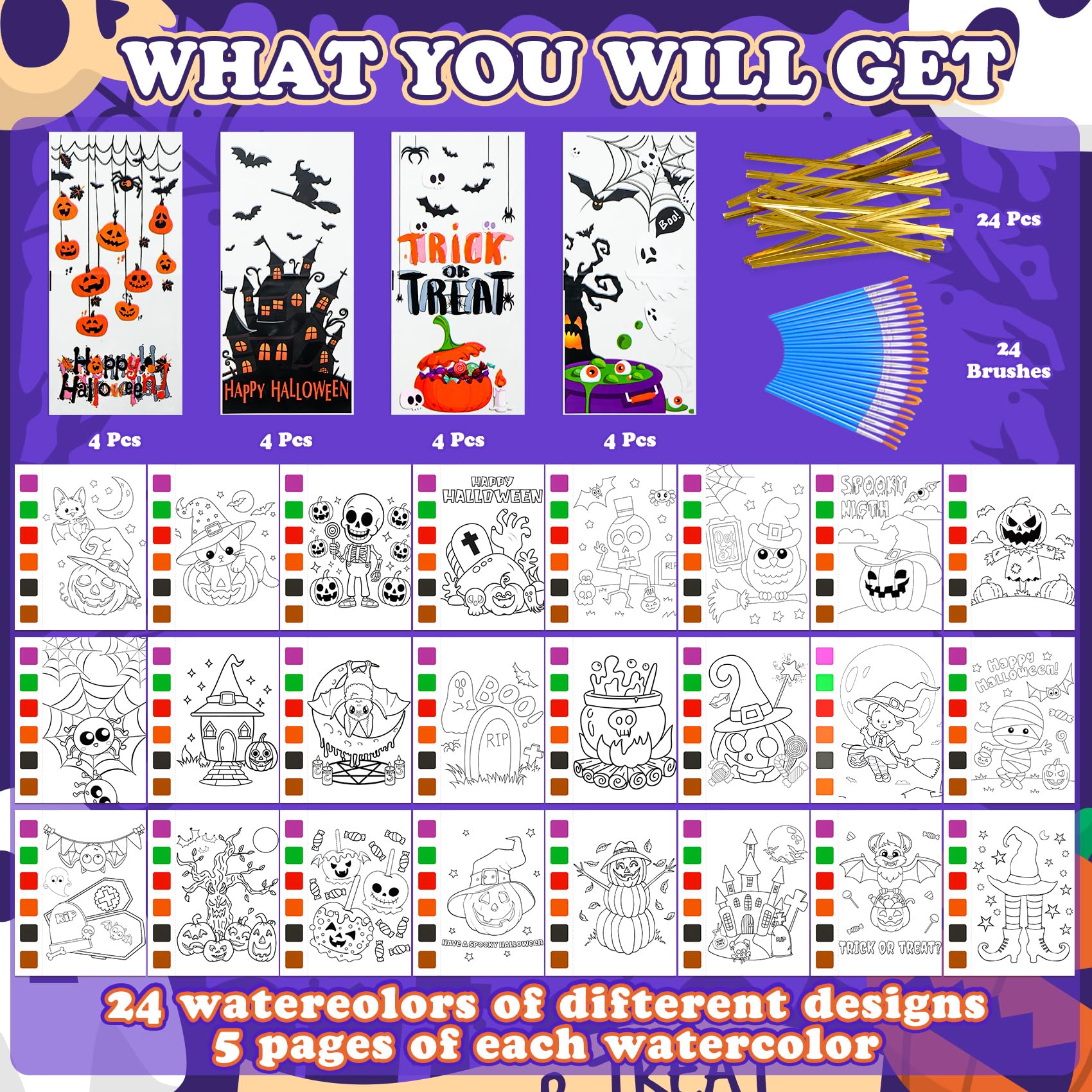 Yeolepor paint brushes for kids' Halloween art projects