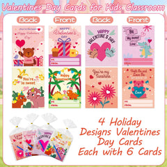 Yeolepor valentines goodie bags, 24 pieces, ready-to-distribute party favors