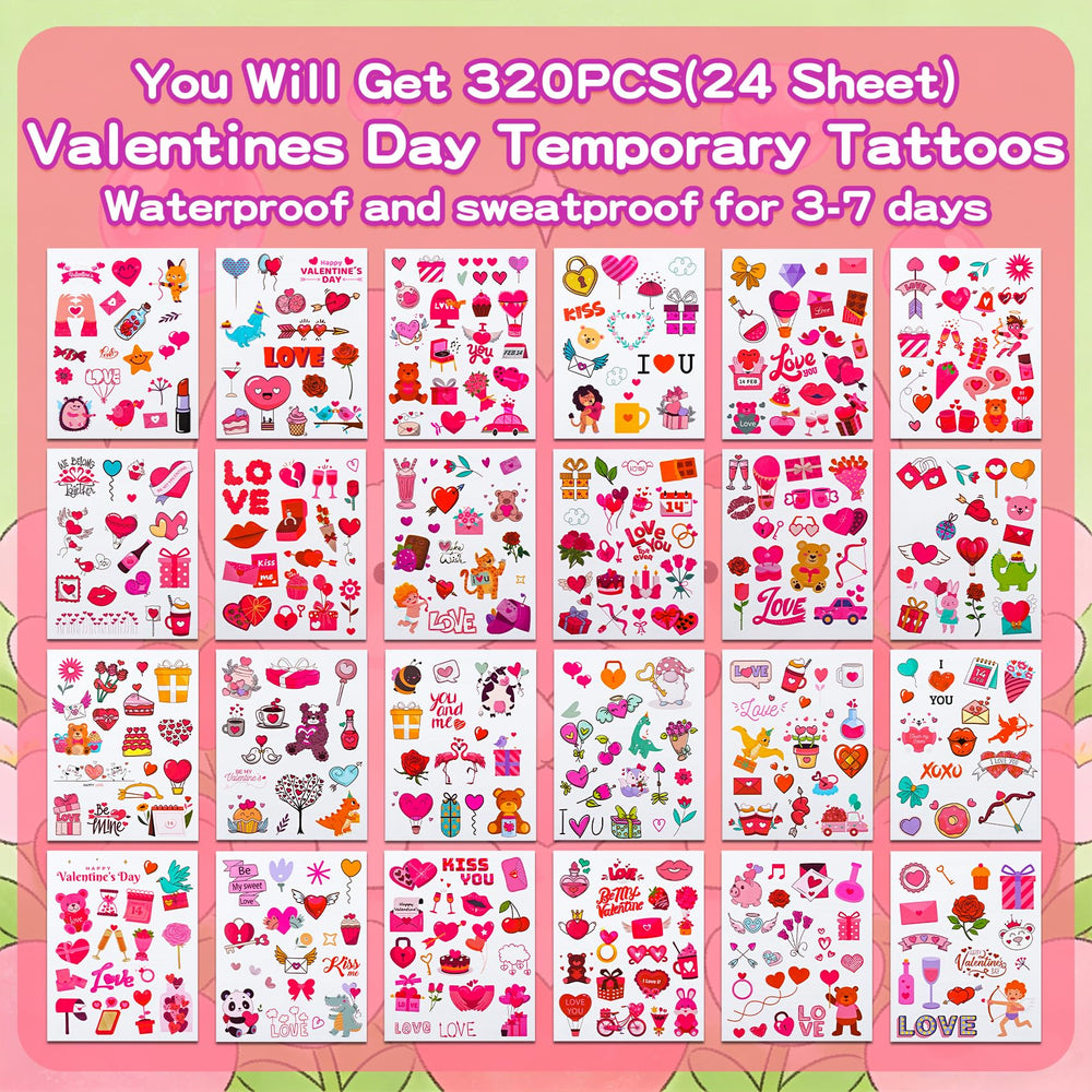 Yeolepor valentines paint brushes, 24 pieces for easy coloring