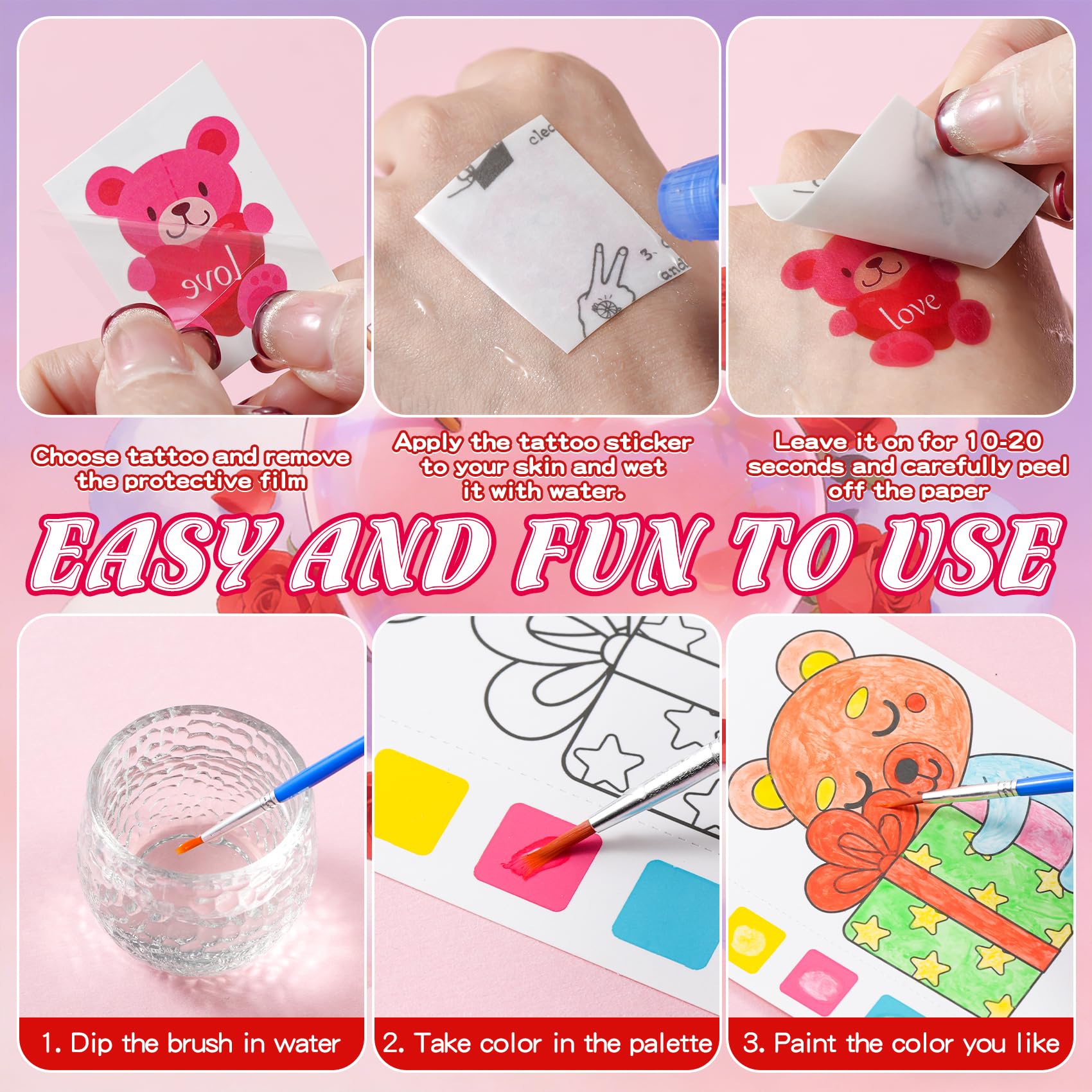 Yeolepor valentines pattern designs, hearts, cakes, envelopes for crafts