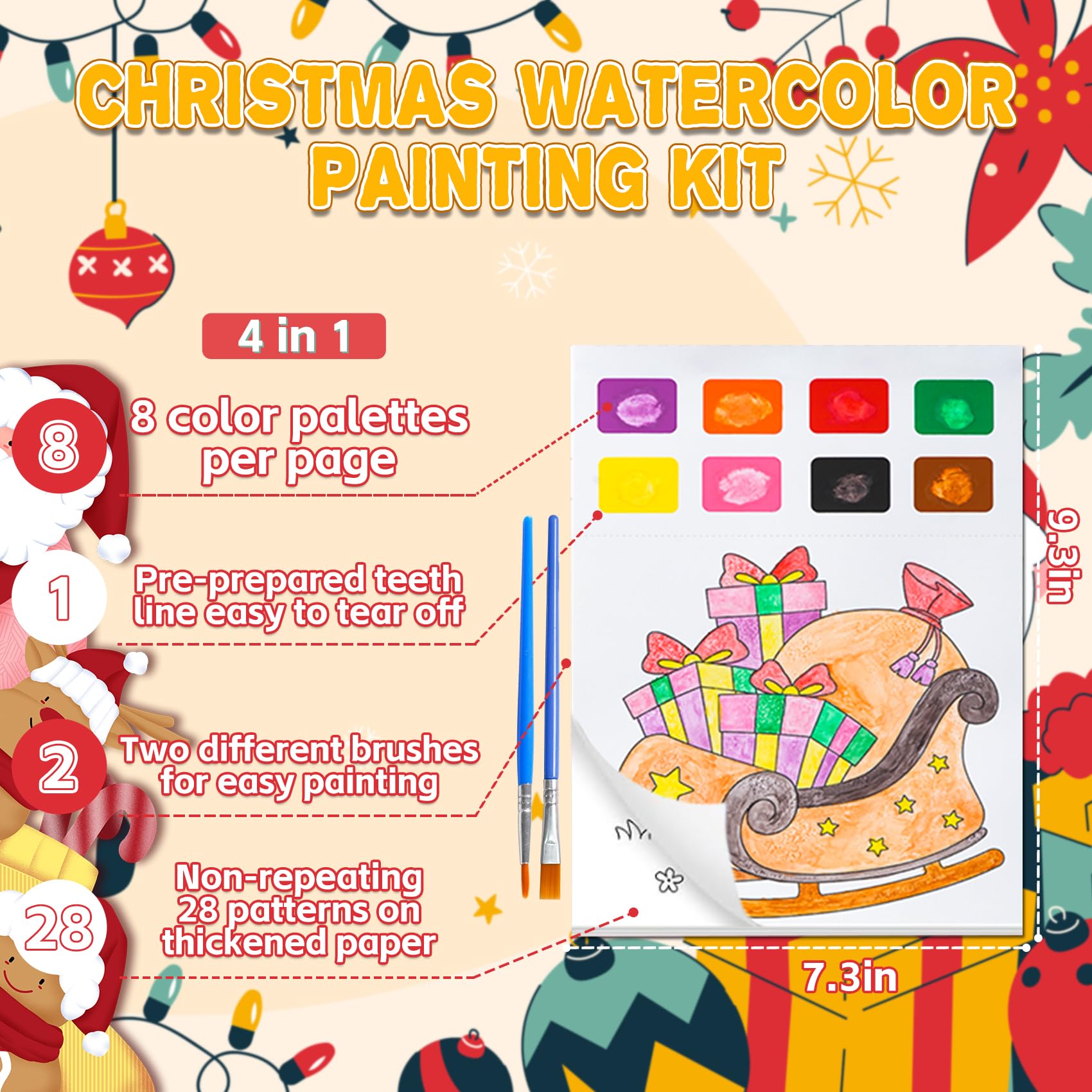 Yeolepor watercolor brushes set for easy, mess-free color application.