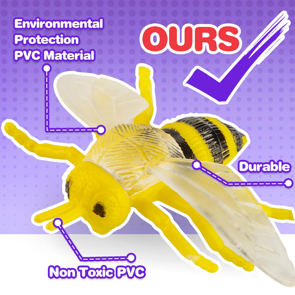 Yeonha Toys realistic plastic insects with bright colors for sensory play.