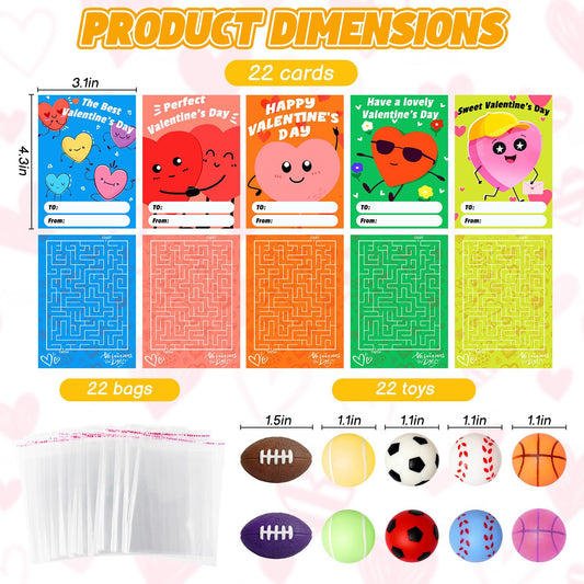 Yeopopshop Valentines cards and stress balls on teacher desk; easy distribution.