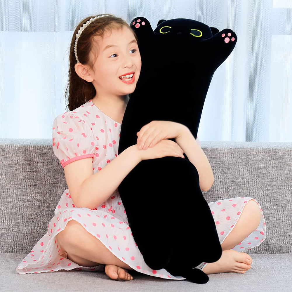 Yeqivo Black Cat Pillow zipper detail enables easy removal and cleanup