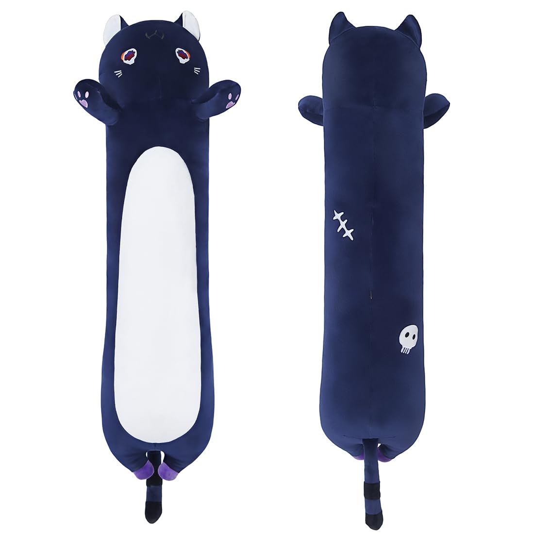 Yeqivo cat plush 110cm purple kitten for cozy cuddling