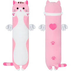 Yeqivo pink 50cm cat plush for cuddly playtime and room decor