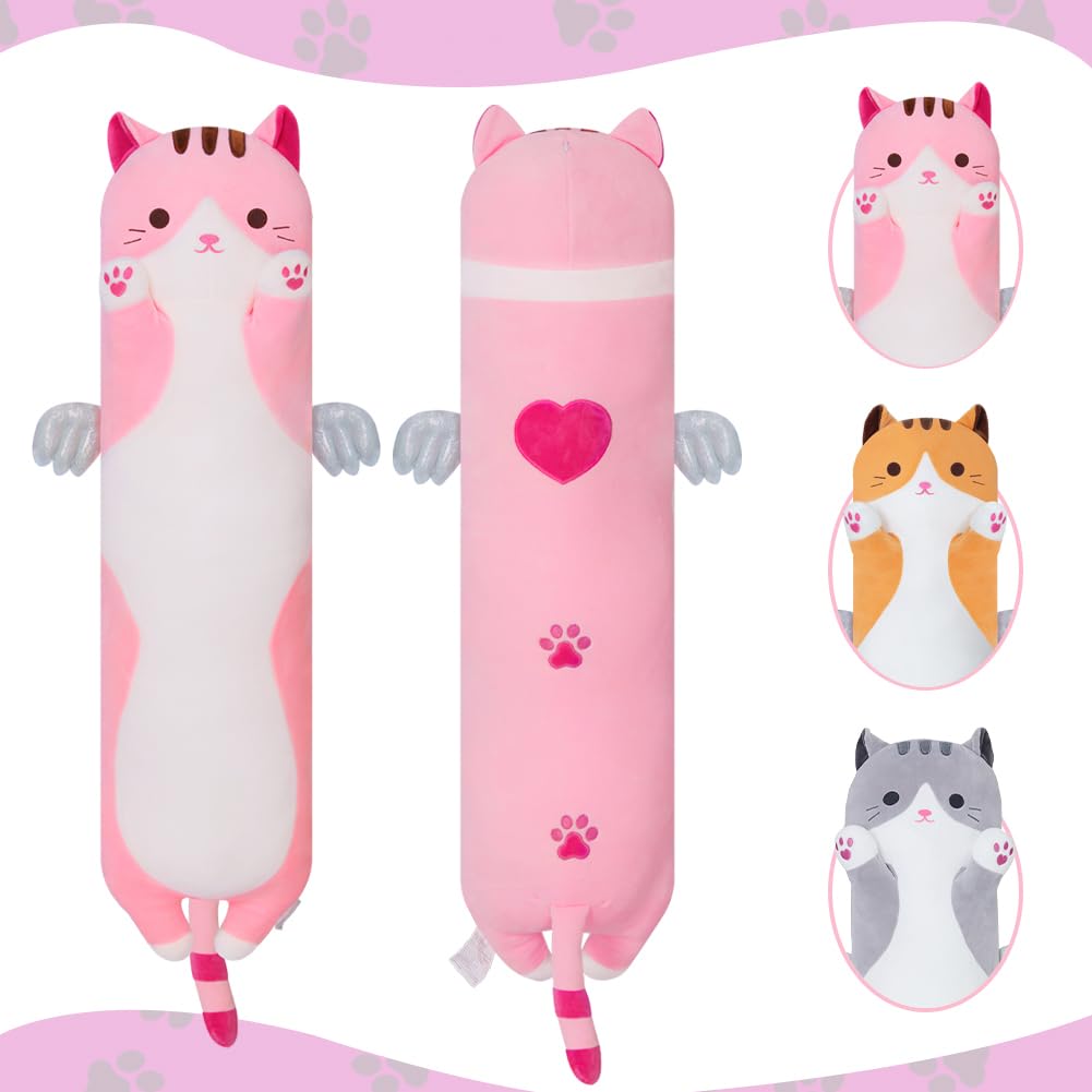 Yeqivo pink cat plush fabric close-up skin-friendly material.