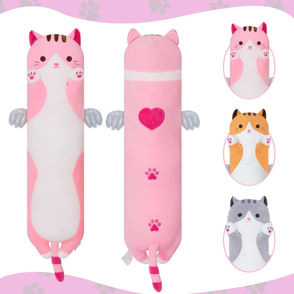 Yeqivo pink cat plush fabric close-up skin-friendly material.