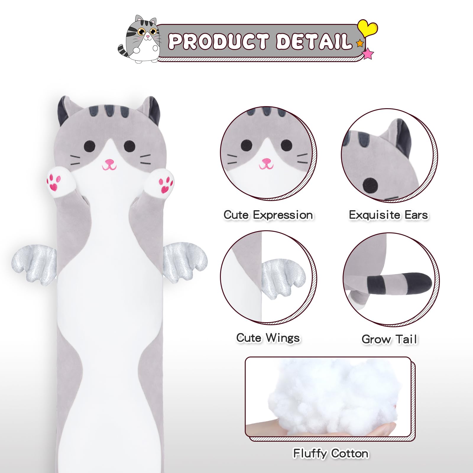 Yeqivo grey plush fabric closeup shows a soft, skin-friendly texture for safe cuddling