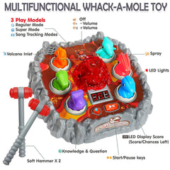 Yerloa Whack Game lights and music add sensory excitement.