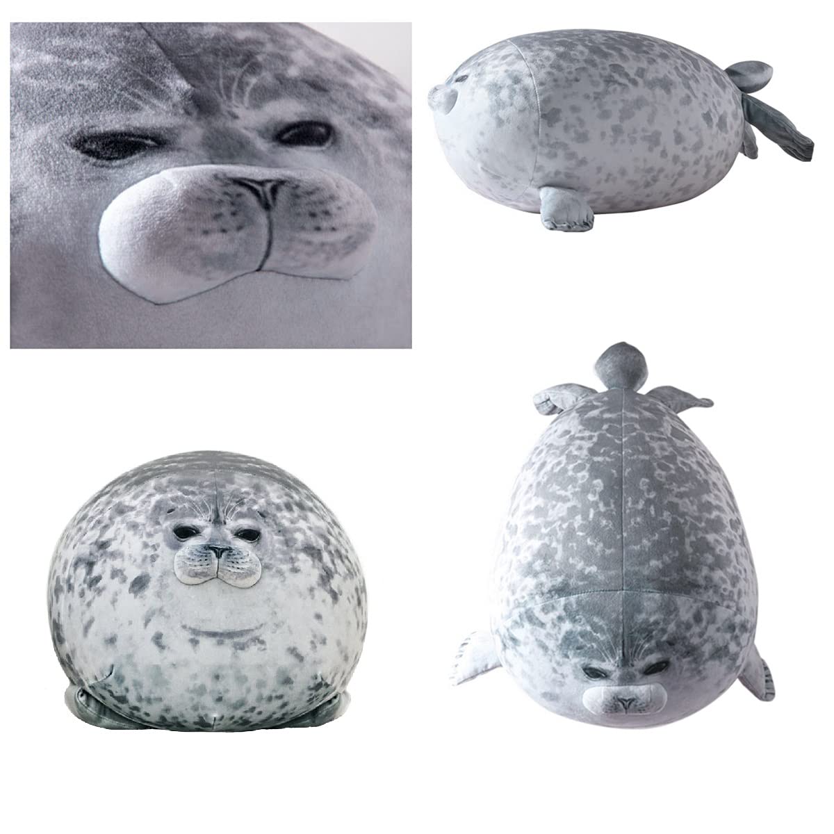 YesGIRL seal plush pillow soft knit texture for relaxing moments.