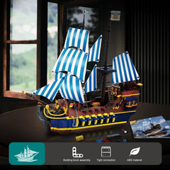 YESHIN Pirates Ship model retractable artillery demonstrates playful realism without danger.