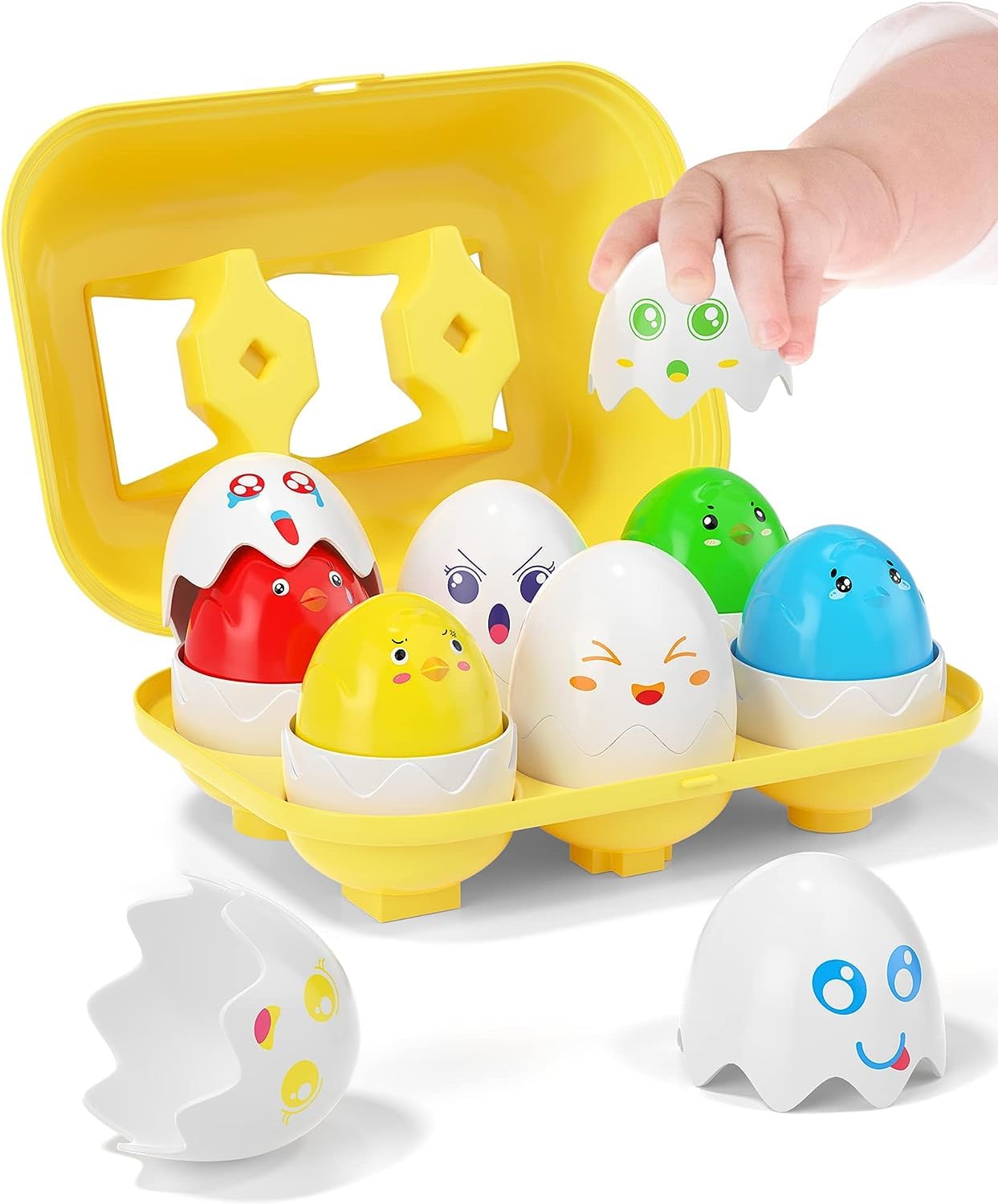 Yetonamr color-match base helps toddlers practice color recognition and fine motor skills