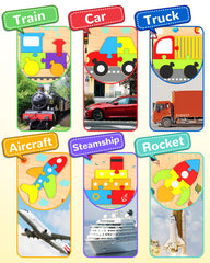 Yetonamr wooden toddler puzzle rocket promotes imaginative play and sensory exploration