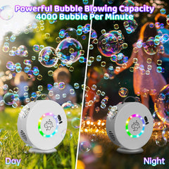 Yevohadt Bubble Machine at an outdoor party scene for kids