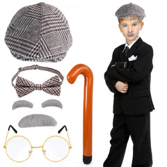 Yewong Kids Old Man Costume Beret Hat adds playful retro charm for dress-up