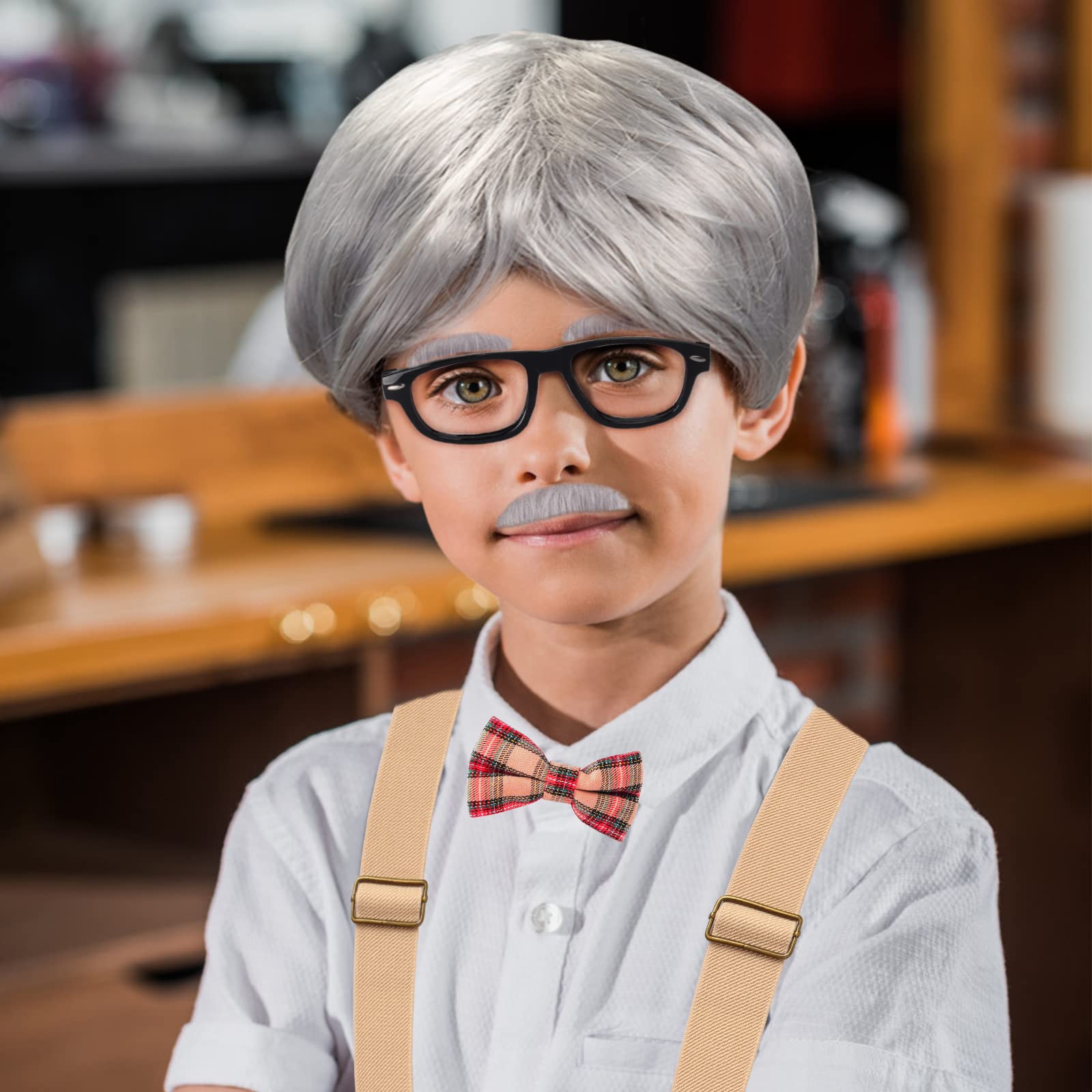 Yewong old man wig; synthetic fiber for a believable character