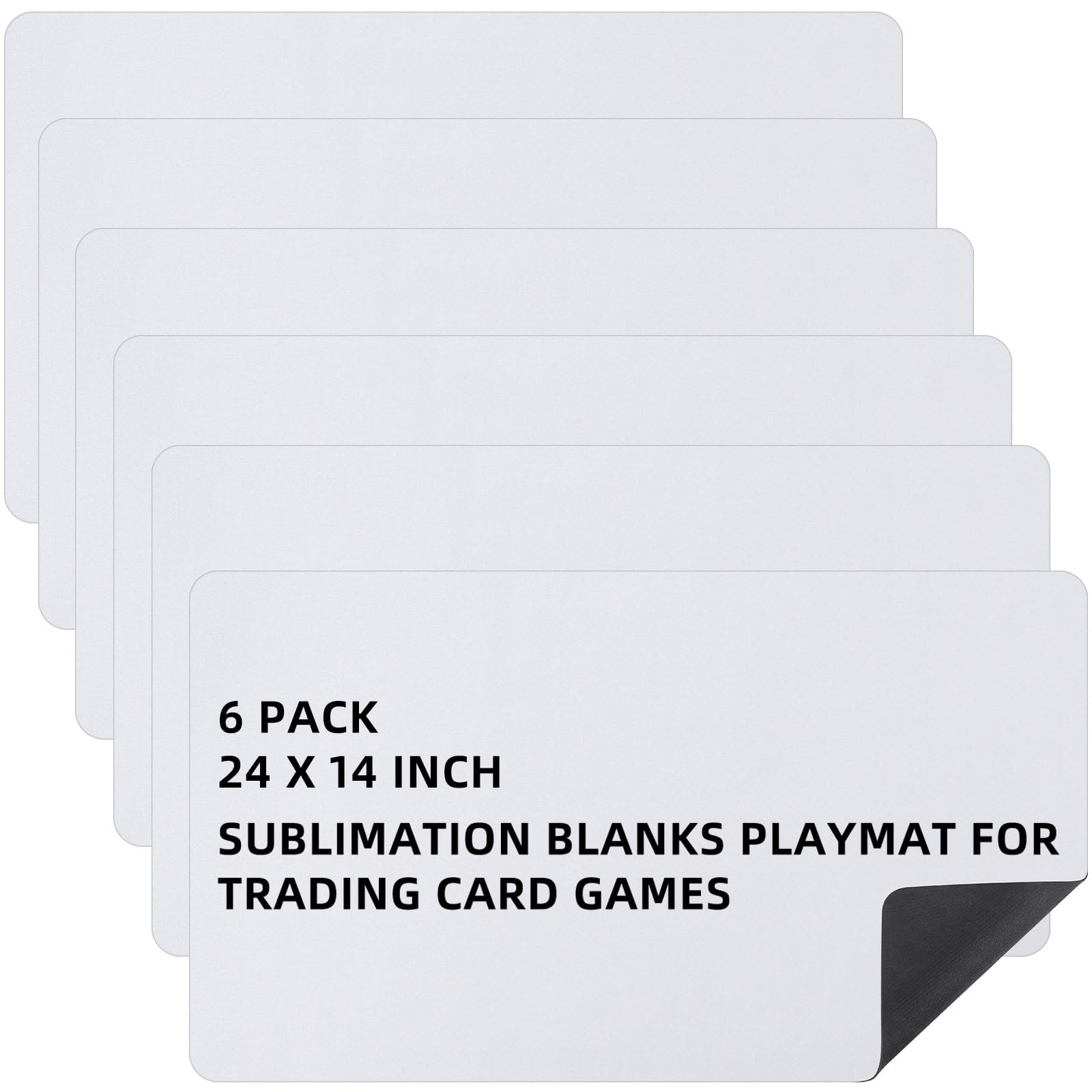 Yexiya 12-pcs card mats 14x24 inches for portable trading card games.