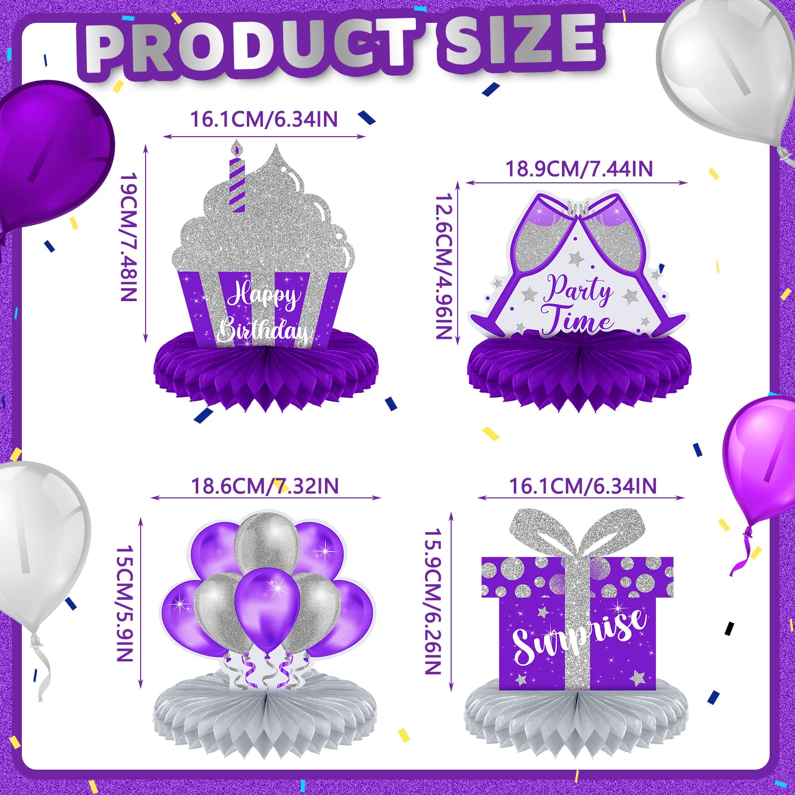 Yexiya purple and silver gift-box design centerpiece brightens festive tables