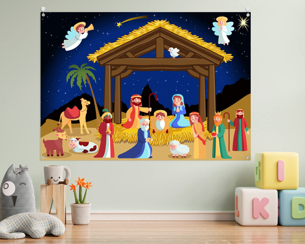 Yexiya wall nativity decor for homes and Sunday school