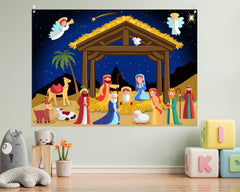 Yexiya wall nativity decor for homes and Sunday school