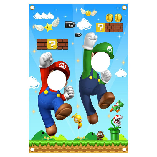 YEZHENSS Mario photo door banner enhances doorway decor and photo moments
