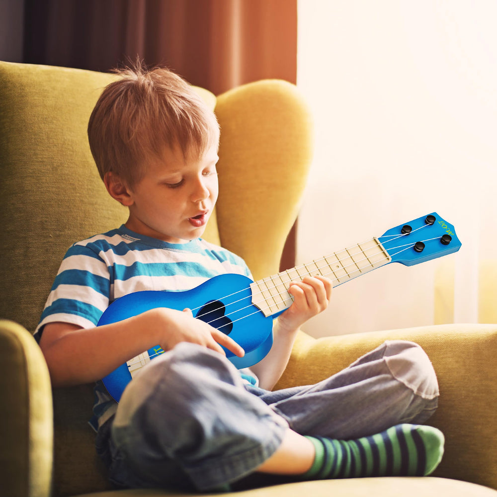 YEZI blue ukulele gift-ready packaging signals a thoughtful present.